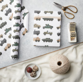Papel de regalo militar, papel de regalo de tanque