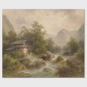 Papel De Regalo Mill en una corriente de montaña (por Albert Riege