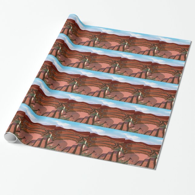 Papel De Regalo Mina a Cielo Abierto (Desenrollado)