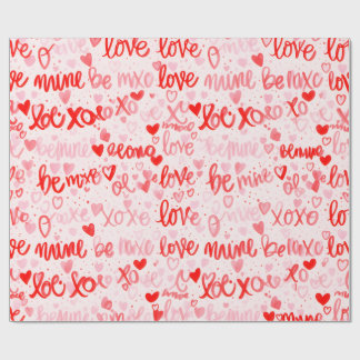 Papel De Regalo Mine XOXO Love Hand Written Style Wrapping