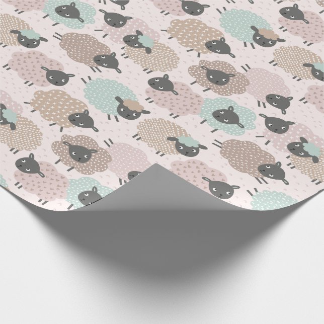 Papel De Regalo Minerita de arena beige sobre crema (Esquina)