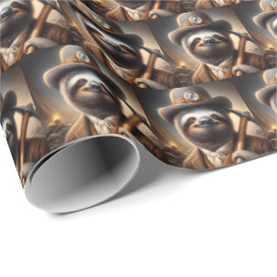 Papel De Regalo Minero Sloth Gold