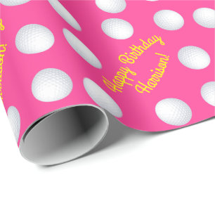 Papel De Regalo Mini bolas de golf Niños de fiesta de cumpleaños r