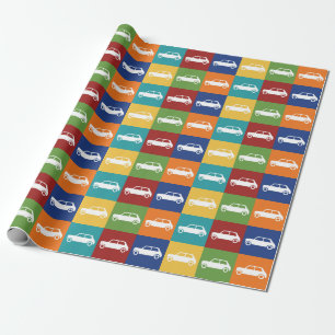 Papel De Regalo Mini Cooper de tablero de ajedrez básico brillante