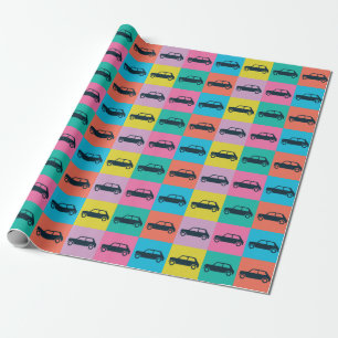 Papel De Regalo Mini Cooper de un divertido tablero de ajedrez