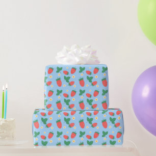 Papel De Regalo Mini Flor de fresa