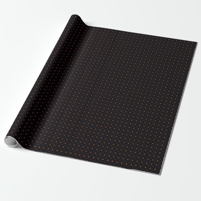 Papel De Regalo Mini puntos de polka negro y múltiple 02 (Desenrollado)