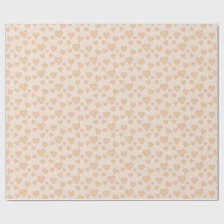 Papel De Regalo "Minimal Heart Love Wrapping Paper – Beige Aesthet