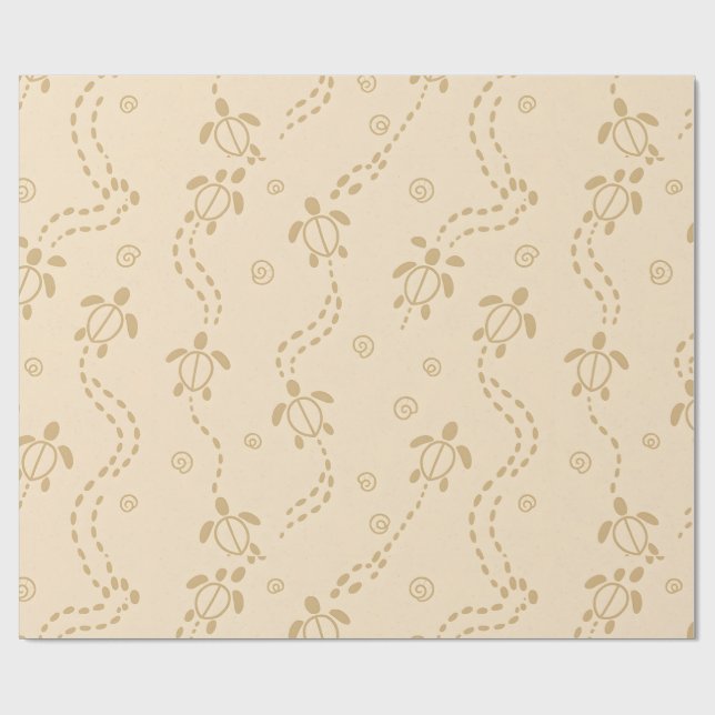 Papel De Regalo Minimal Turtle Trail Pattern (Superficie plana)