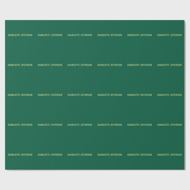 Papel De Regalo Minimalist Classical Professional Green Yellow (Superficie plana)