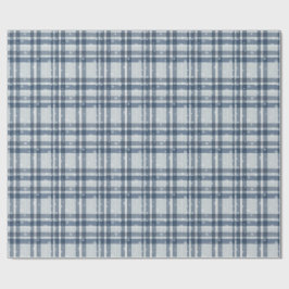 Papel De Regalo Minimalist Gray & Silver Winter Plaid
