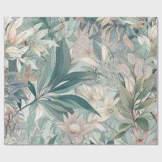 Papel De Regalo Minimalist Line Art Botanical Gift Wrap