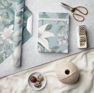 Papel De Regalo Minimalist Line Art Botanical Gift Wrap