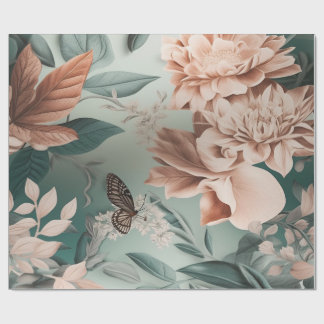 Papel De Regalo Minimalist Line Art Botanical Gift Wrap