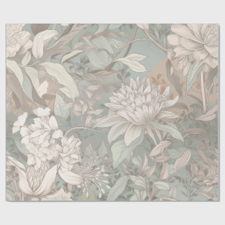 Papel De Regalo Minimalist Line Art Botanical Gift Wrap