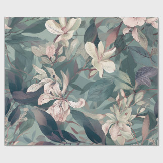 Papel De Regalo Minimalist Line Art Botanical Gift Wrap