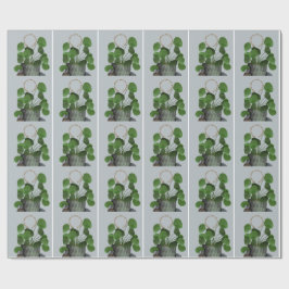 Papel De Regalo Minimalist Money Plant -Matte Wrapping Paper