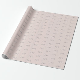 Papel De Regalo Minimalist Wedding Wrapping Paper | Warm Blush