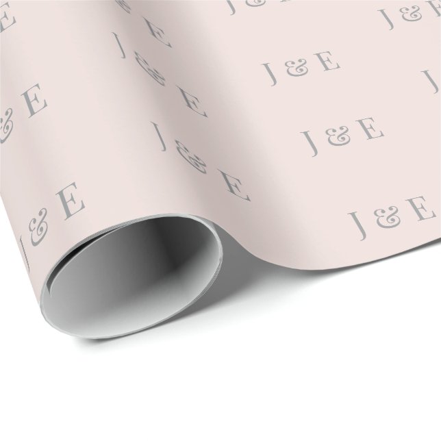 Papel De Regalo Minimalist Wedding Wrapping Paper | Warm Blush (Esquina del rollo)