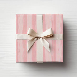 Papel de regalo minimalista con rayas rosadas