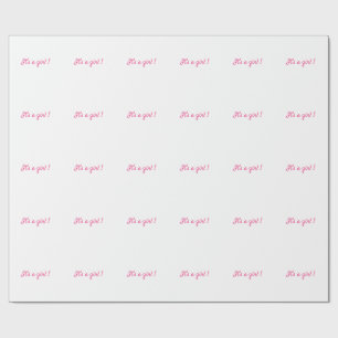 Papel de regalo minimalista de bebé niña