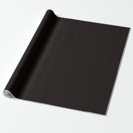 Papel De Regalo Minimalista elegante y sólido Llanto negro