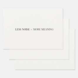Papel de regalo minimalista Menos ruido Más signif