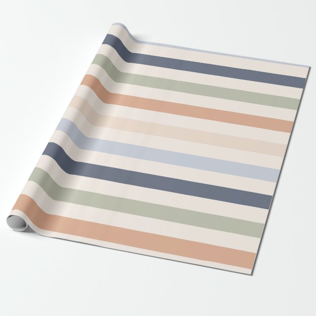 Papel De Regalo Minimalista Moderna Multi-Franela (Desenrollado)