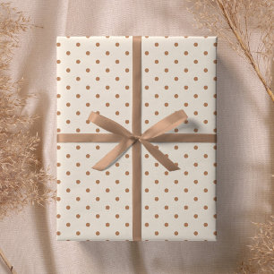 Papel De Regalo Minimalista Moderno Lunares Cálido Neutro Beige