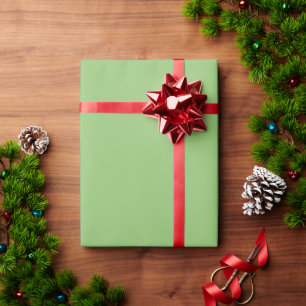 Papel De Regalo Minimalista pistacho sólido verde liso elegante
