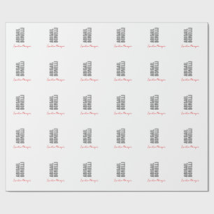 Papel De Regalo Minimalista profesional audaz moderno gris blanco