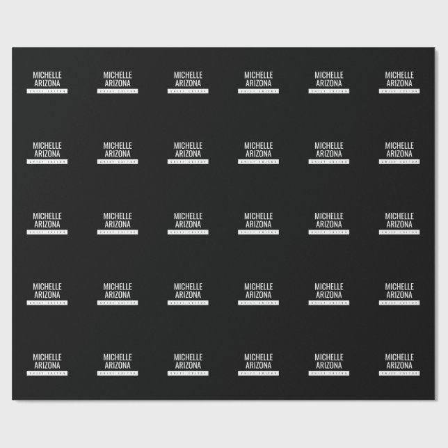 Papel De Regalo Minimalista Profesional Moderno Negro (Superficie plana)