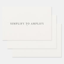 Papel de regalo minimalista Simplificar para Ampli