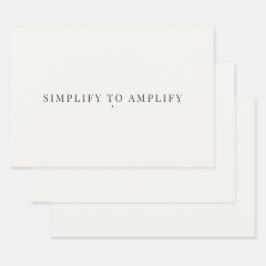 Papel de regalo minimalista Simplificar para Ampli