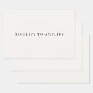 Papel de regalo minimalista Simplificar para Ampli