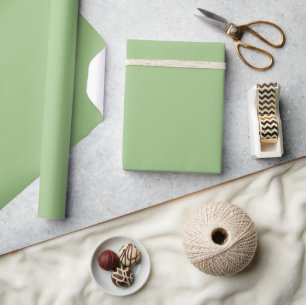 Papel De Regalo Minimalista sólido elegante verde salvia liso