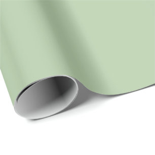 Papel De Regalo minimalista verde de sabio sólido