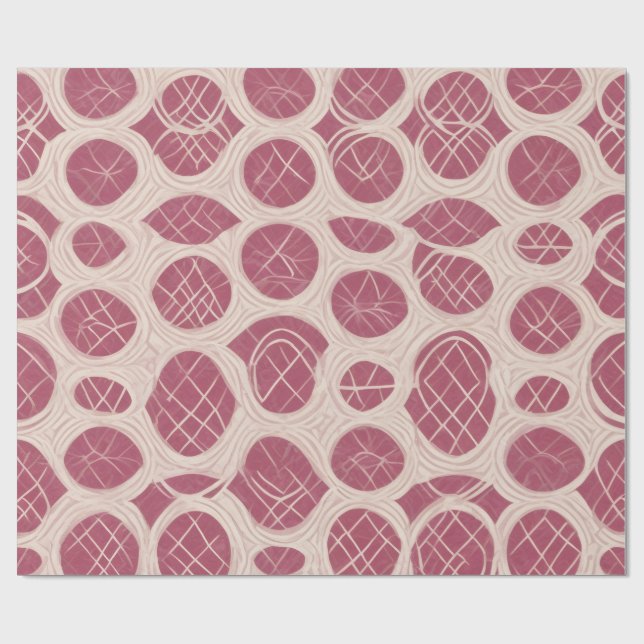 Papel De Regalo Mínimo Abstracto de Frambuesa (Superficie plana)