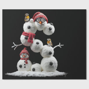 Papel De Regalo Minión de Snowman en forma de S