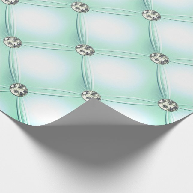 Papel De Regalo Mint Green Bonito Bling (Esquina)