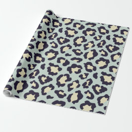 Papel De Regalo Mint green leopard print