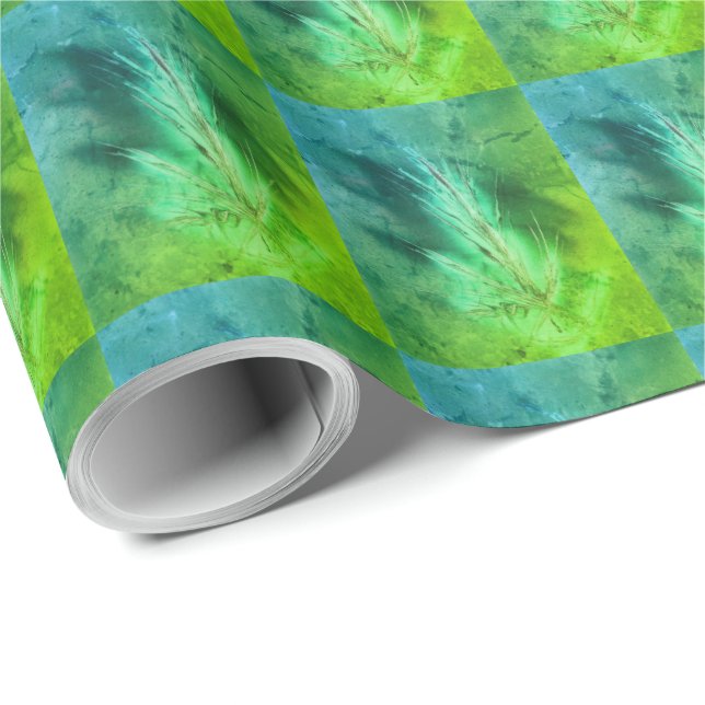 Papel De Regalo Mint Green y Arctic Blue (Esquina del rollo)