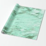 Papel De Regalo Mint Verde Gris Plata Marble Blanco Brillo brillan<br><div class="desc">Minimalismo y simplicidad Glam y papel de ajuste de Moda para muchas ocasiones</div>