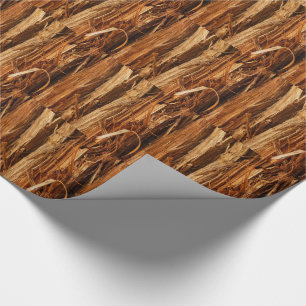 Papel De Regalo Mira de corteza de madera texturizada de cedro
