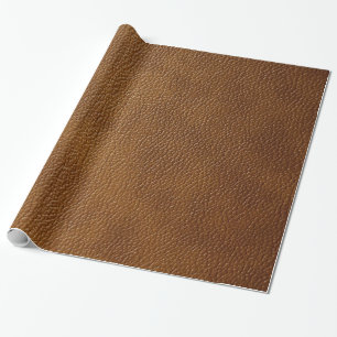 Papel De Regalo Mirada del cuero de Brown