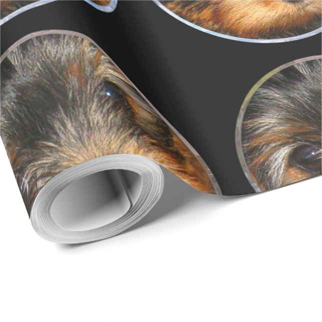 Papel De Regalo Mirada furtiva Yorkie (Esquina del rollo)