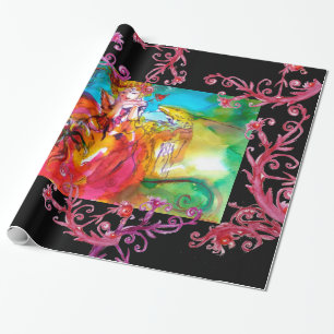 PAPEL DE REGALO MIRANDOLINA, PURPLE ROJO FLORAL