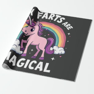 Papel De Regalo Mis Faros Son Un Arcoiris De Unicornio Gracioso