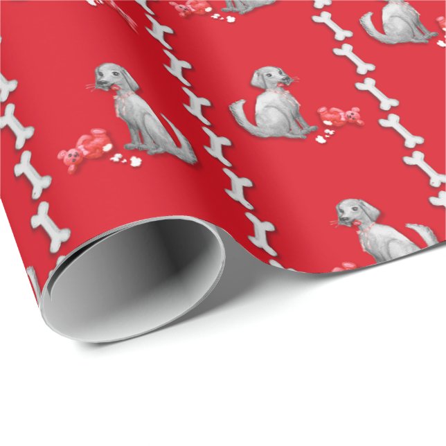 Papel De Regalo Mischievous Dog Wrapping Paper (Esquina del rollo)
