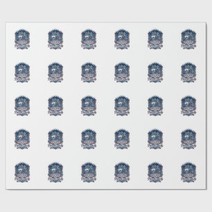 Papel De Regalo Misión Nocturna Patriótica Lobo Patriota Militar I